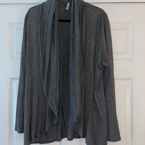 Skinny Tees Open Cardigan Gray